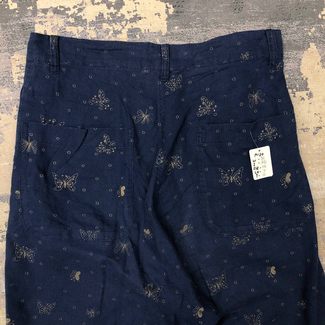 Issey Miyake × Ne-Net P130 NE NET BY ISSEY FULLPRINT BUTTERFLY MOTIF DESIGNER PANT Size 31" - 6 Thumbnail