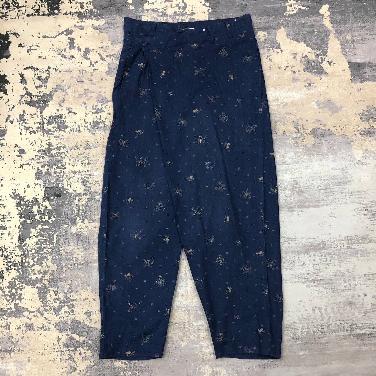 Issey Miyake × Ne-Net P130 NE NET BY ISSEY FULLPRINT BUTTERFLY MOTIF DESIGNER PANT Size 31" - 1 Thumbnail