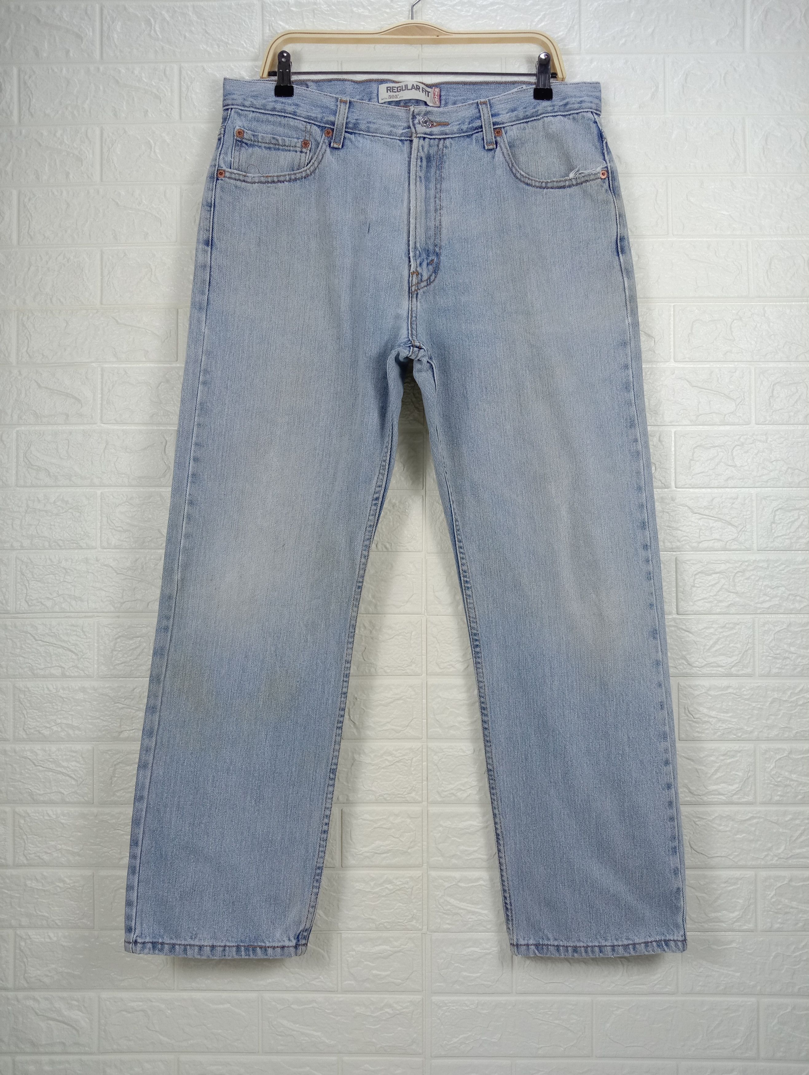 Levi's Vintage Levi's 505 Jeans Light Wash Regular Fit Denim Size US 36 / EU 52 - 1 Thumbnail