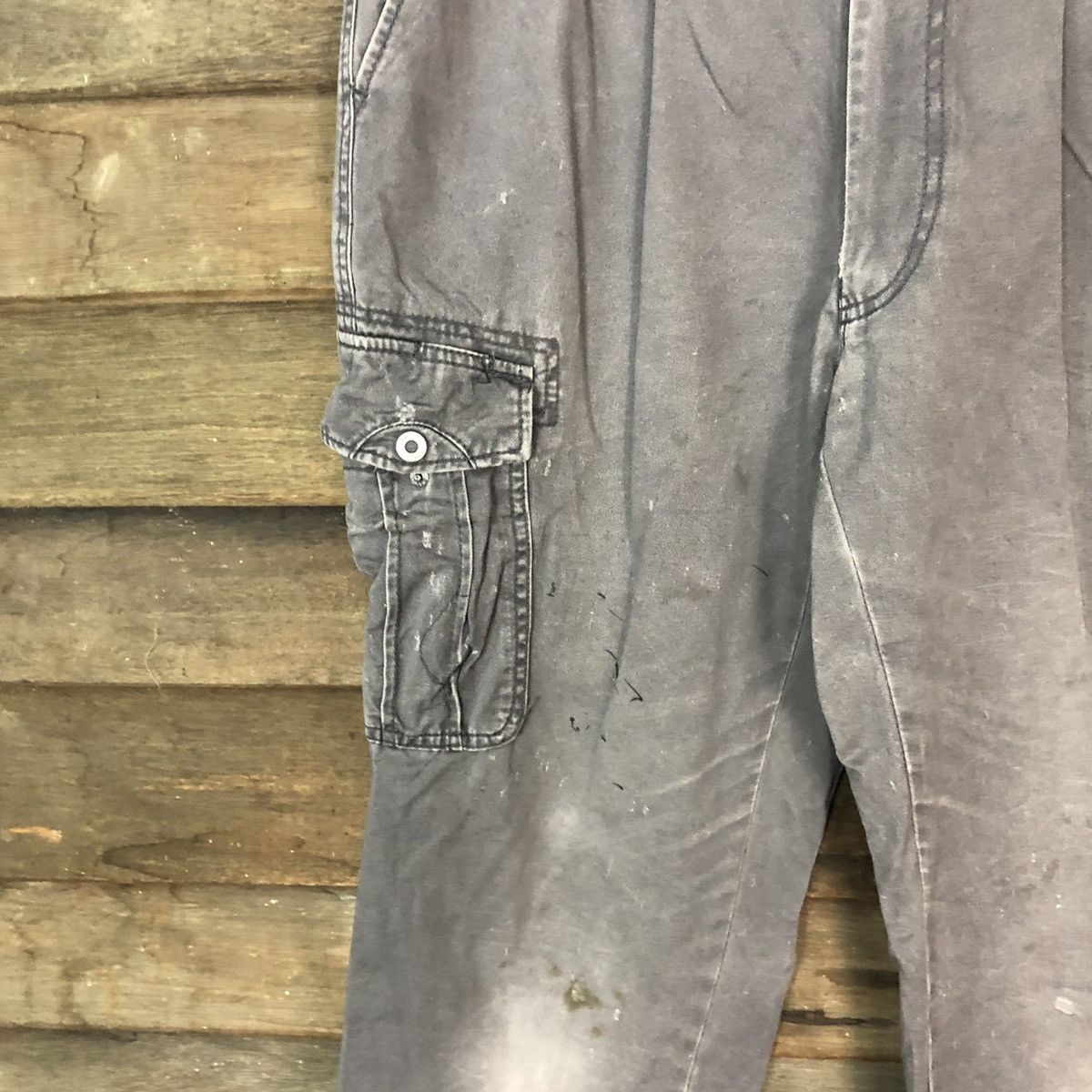 Vintage Xebec Grey faded thrashed utility Cargo Pants #7075 Size US 33 - 6 Thumbnail