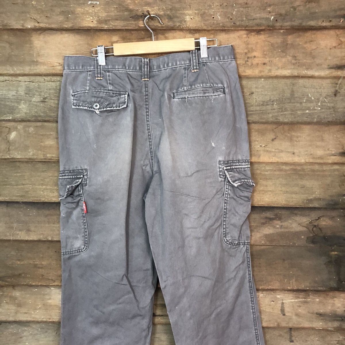 Vintage Xebec Grey faded thrashed utility Cargo Pants #7075 Size US 33 - 11 Thumbnail