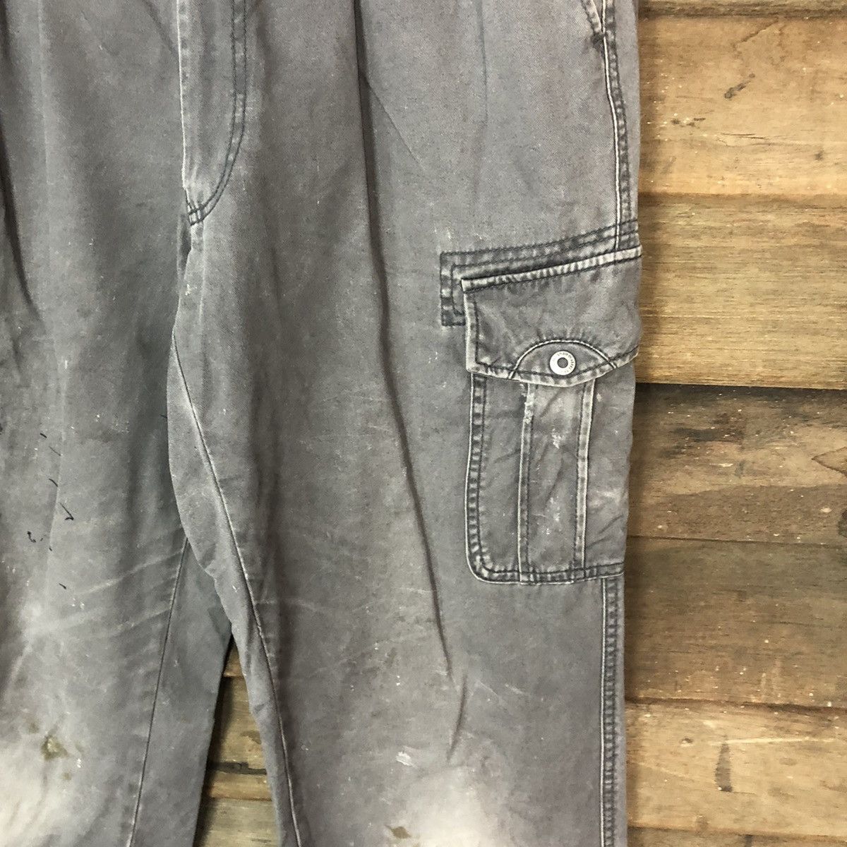 Vintage Xebec Grey faded thrashed utility Cargo Pants #7075 Size US 33 - 7 Thumbnail