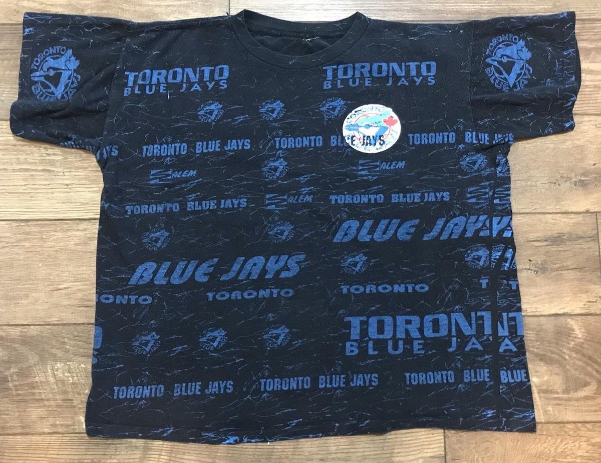 MLB Vintage Toronto Blue Jays All Over print T-Shirt by Salem Size US L / EU 52-54 / 3 - 1 Thumbnail