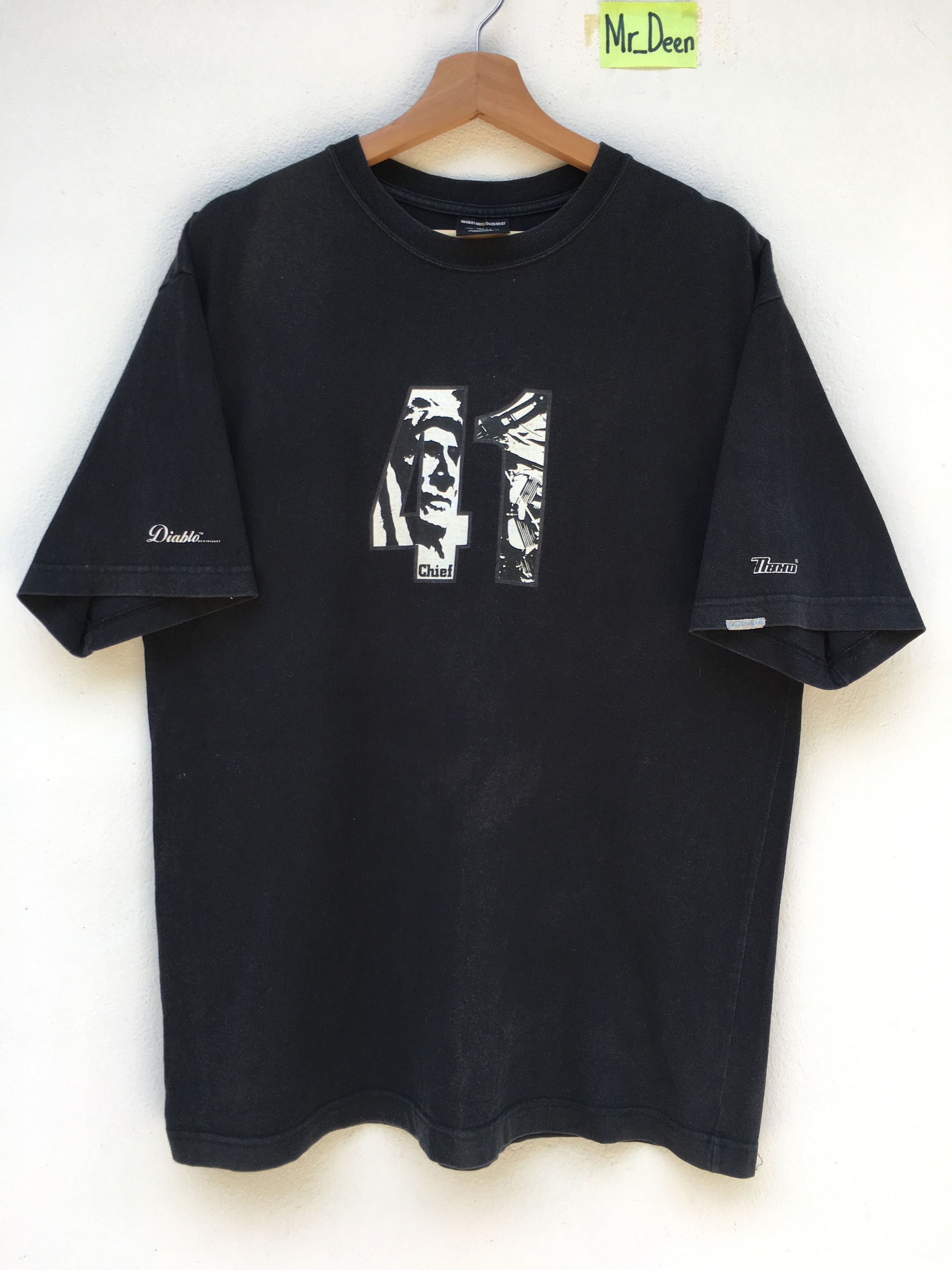image of Neighborhood Motorcycles Workshop ‘03 'biker' T-Shirt in Black, Men's (Size Large)