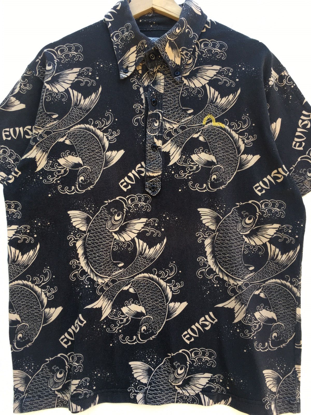 Evisu Vintage Evisu Full Print Koi Fish Buttons Shirt Size US M / EU 48-50 / 2 - 6 Thumbnail
