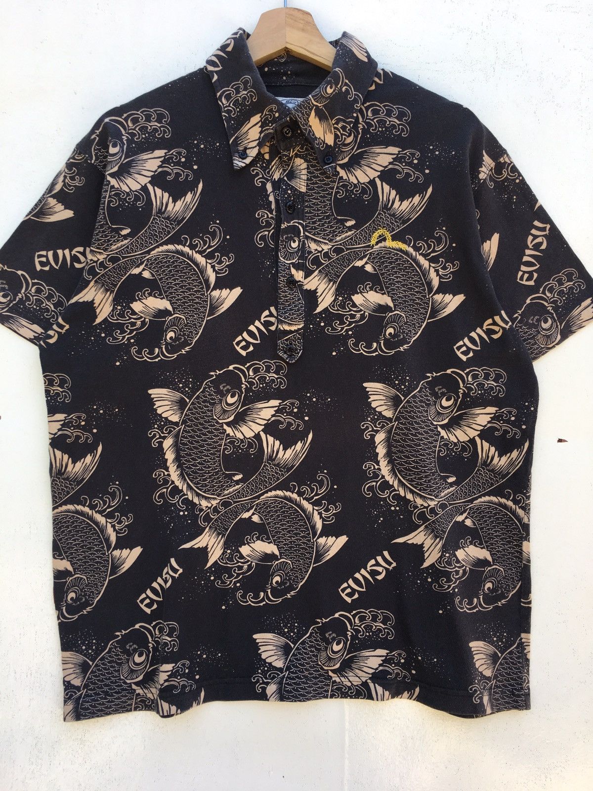 Evisu Vintage Evisu Full Print Koi Fish Buttons Shirt Size US M / EU 48-50 / 2 - 4 Thumbnail
