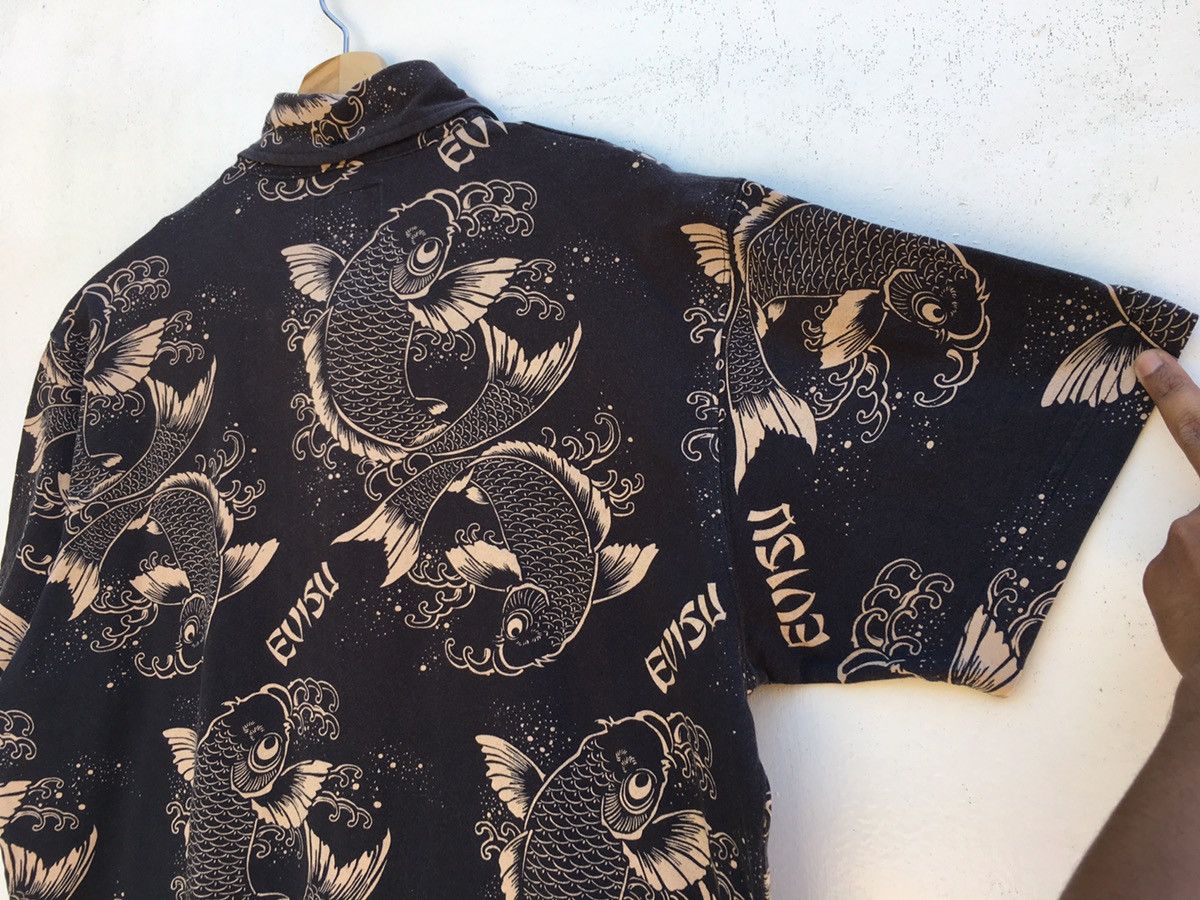 Evisu Vintage Evisu Full Print Koi Fish Buttons Shirt Size US M / EU 48-50 / 2 - 20 Thumbnail