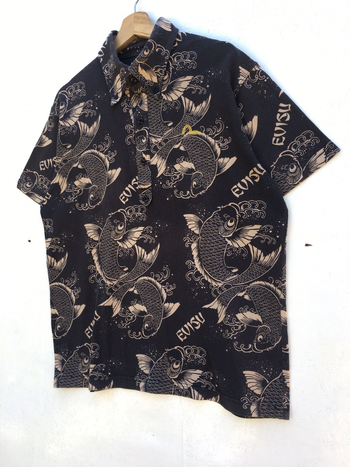 Evisu Vintage Evisu Full Print Koi Fish Buttons Shirt Size US M / EU 48-50 / 2 - 3 Thumbnail