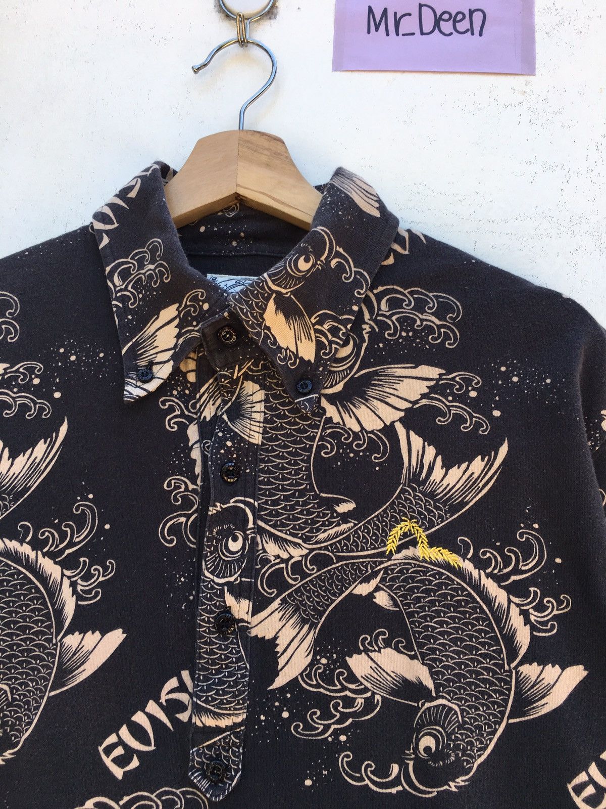 Evisu Vintage Evisu Full Print Koi Fish Buttons Shirt Size US M / EU 48-50 / 2 - 7 Thumbnail