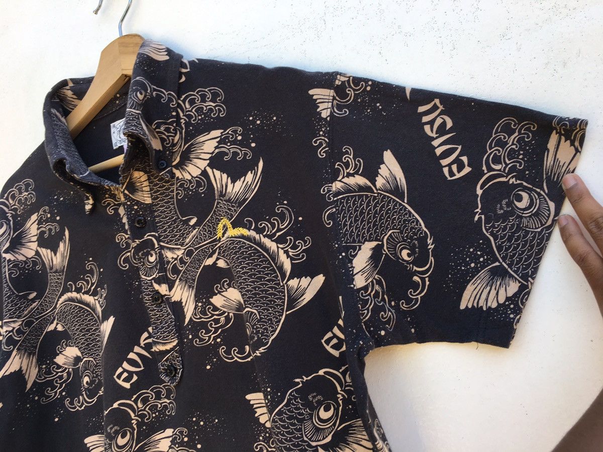 Evisu Vintage Evisu Full Print Koi Fish Buttons Shirt Size US M / EU 48-50 / 2 - 12 Thumbnail