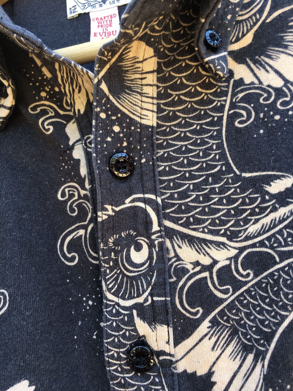 Evisu Vintage Evisu Full Print Koi Fish Buttons Shirt Size US M / EU 48-50 / 2 - 10 Thumbnail