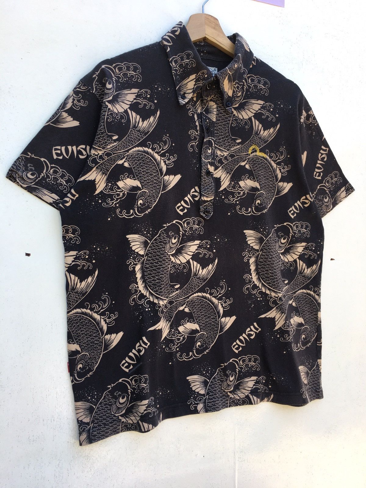 Evisu Vintage Evisu Full Print Koi Fish Buttons Shirt Size US M / EU 48-50 / 2 - 2 Thumbnail