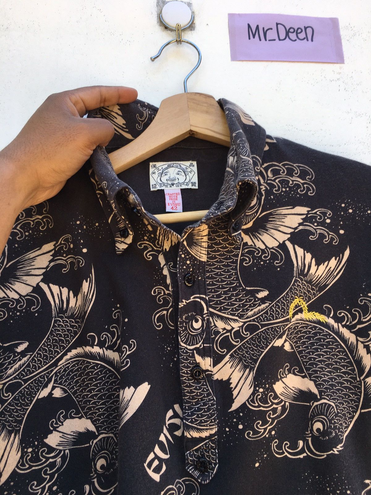 Evisu Vintage Evisu Full Print Koi Fish Buttons Shirt Size US M / EU 48-50 / 2 - 8 Thumbnail