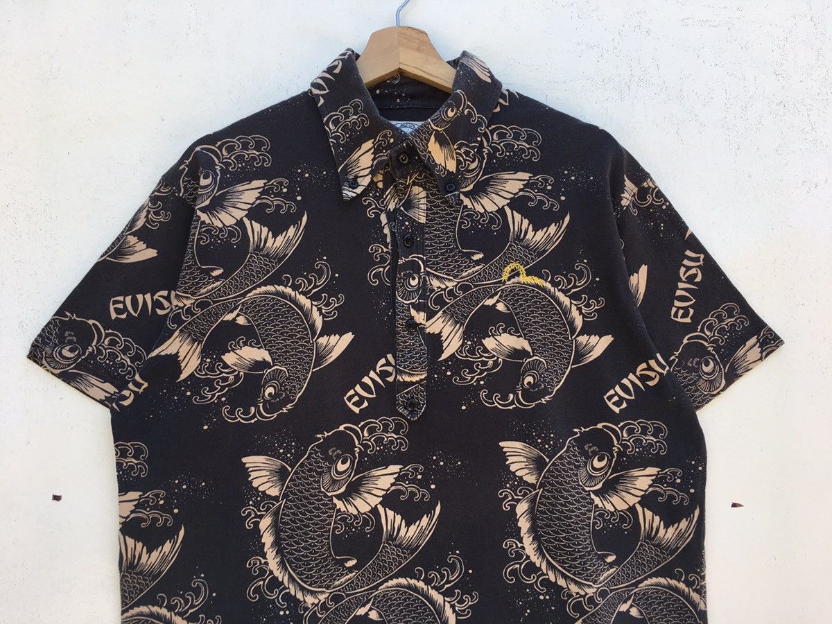 Evisu Vintage Evisu Full Print Koi Fish Buttons Shirt Size US M / EU 48-50 / 2 - 5 Thumbnail