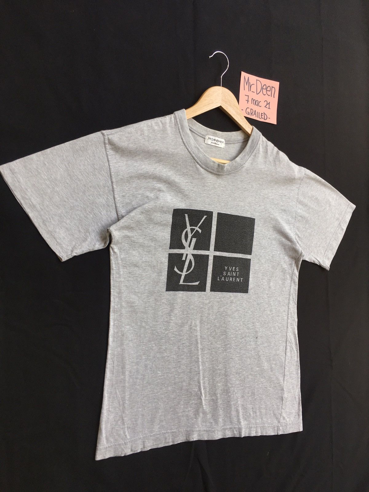 Yves Saint Laurent Vintage YSL Yves Saint Laurent Big Logo Printed Tshirt Size US S / EU 44-46 / 1 - 3 Thumbnail