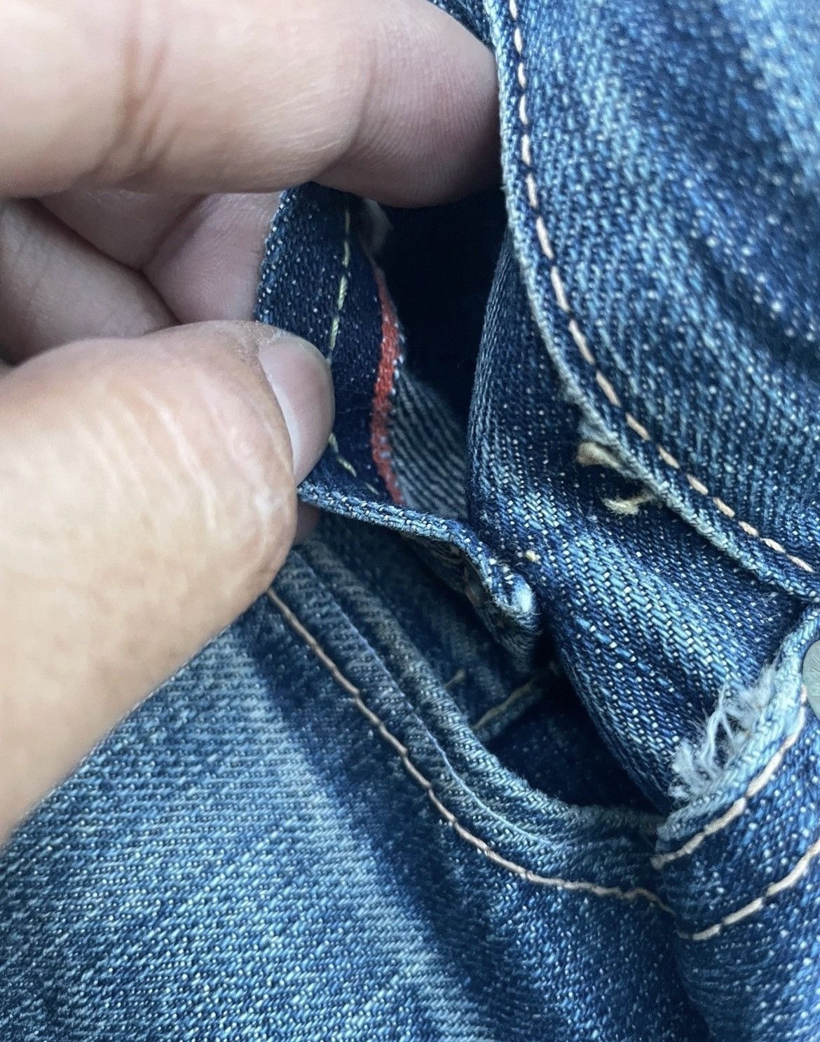 Le Grande Bleu (L.G.B.) Vintage Omnigod Selvedge Denim Size US 31 - 17 Thumbnail