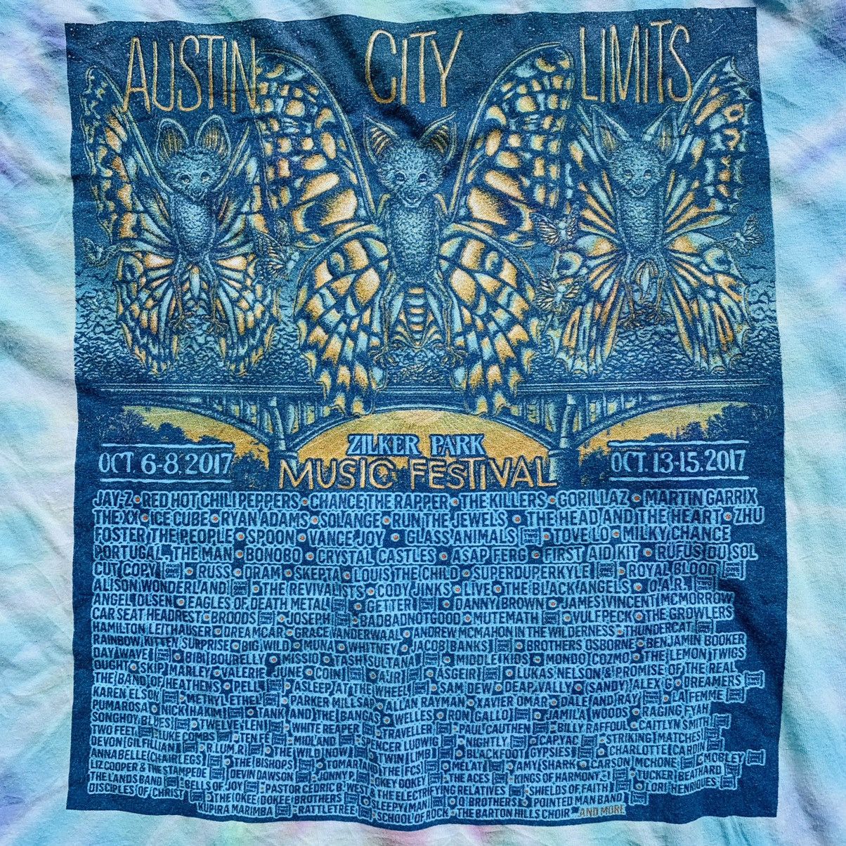 Band Tees Austin City Limits Music Festival tie dye tshirt tee Size US L / EU 52-54 / 3 - 6 Thumbnail