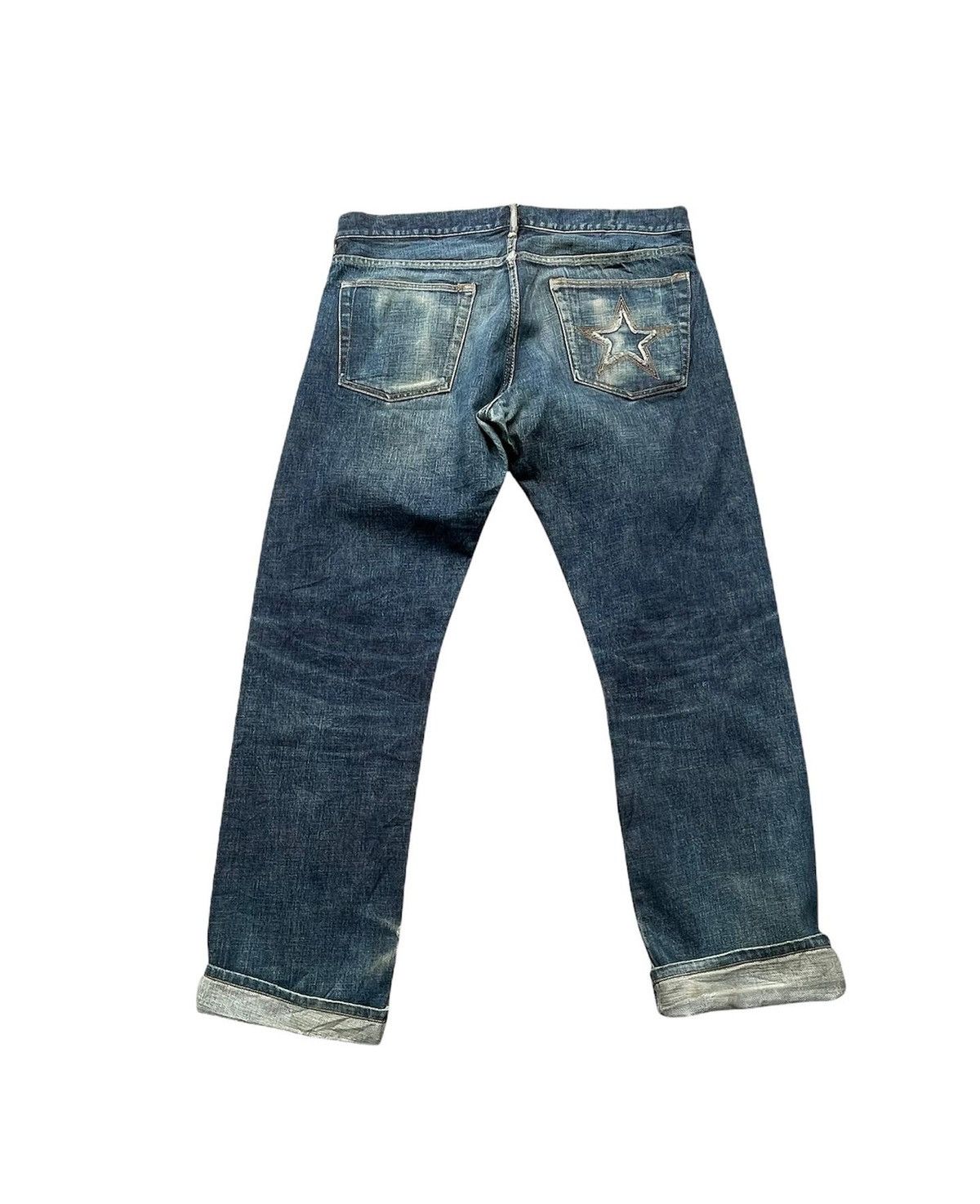 Japanese Brand Vintage M Thank You Friends Selvedge Aging Wash Denim Size US 36 / EU 52 - 5 Thumbnail