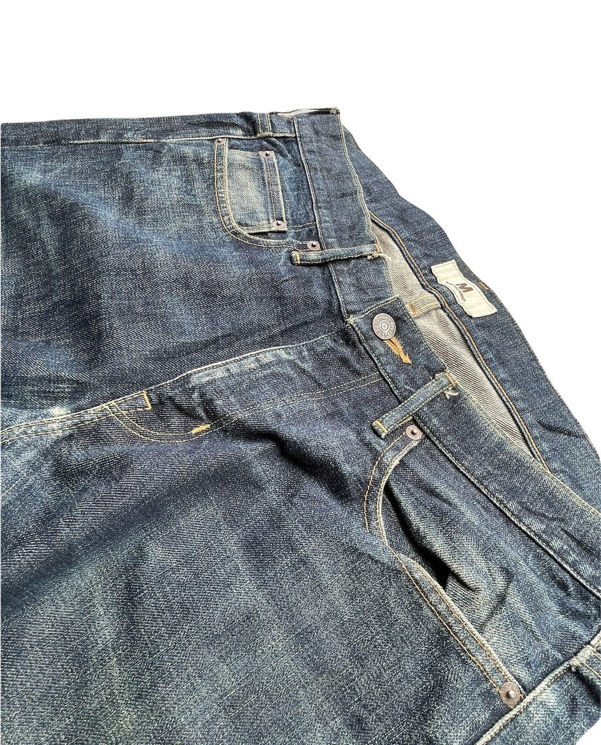 Japanese Brand Vintage M Thank You Friends Selvedge Aging Wash Denim Size US 36 / EU 52 - 12 Thumbnail