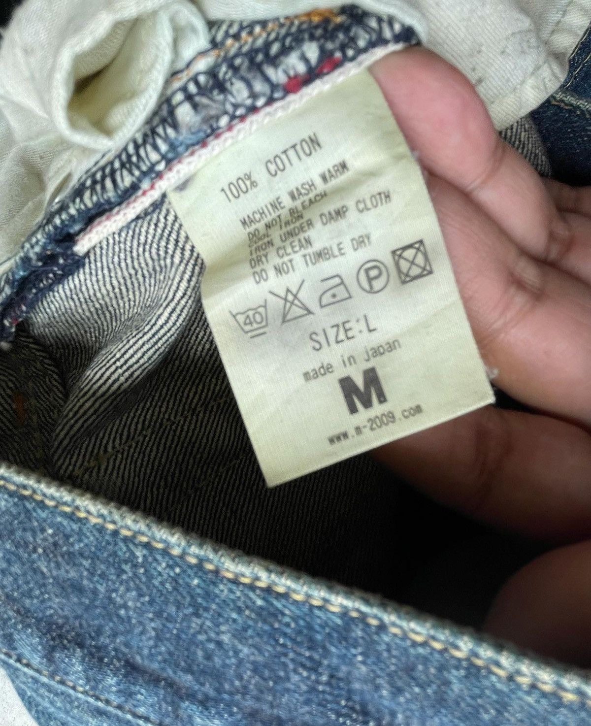 Japanese Brand Vintage M Thank You Friends Selvedge Aging Wash Denim Size US 36 / EU 52 - 8 Thumbnail