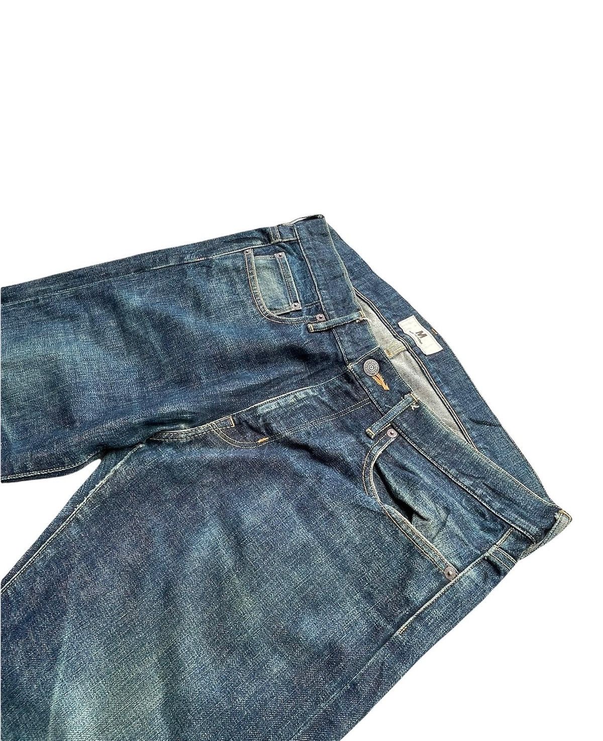 Japanese Brand Vintage M Thank You Friends Selvedge Aging Wash Denim Size US 36 / EU 52 - 4 Thumbnail