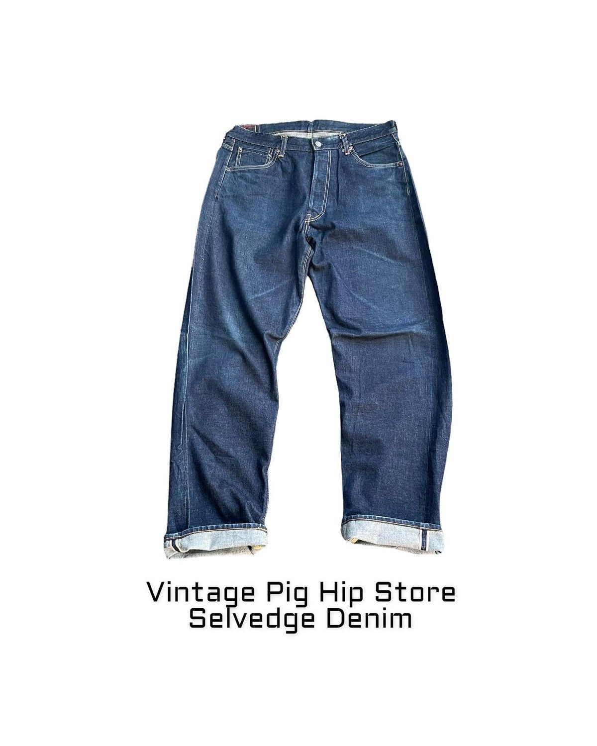 Japanese Brand Vintage Pig Hip Store Selvedge Denim Size US 34 / EU 50 - 1 Thumbnail