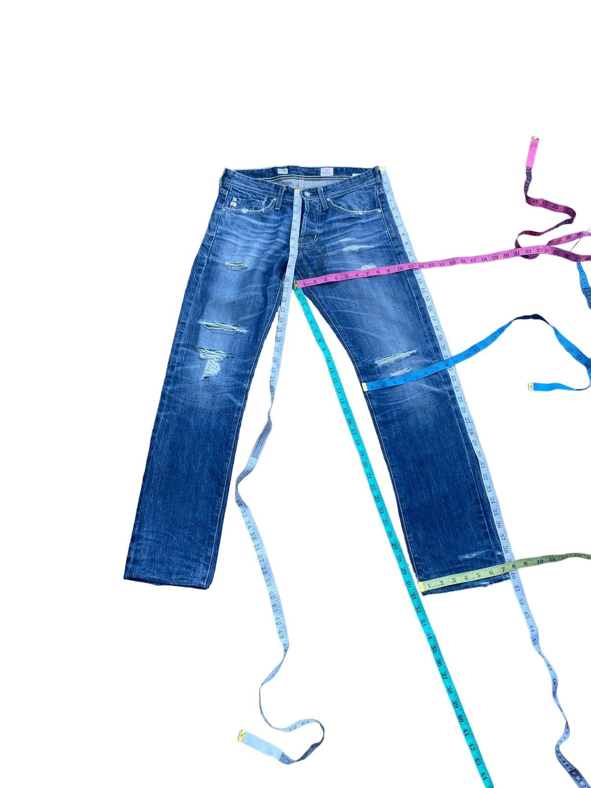 AG Adriano Goldschmied Adriano Goldschmied Selvedge Distresed Denim Size US 31 - 23 Thumbnail