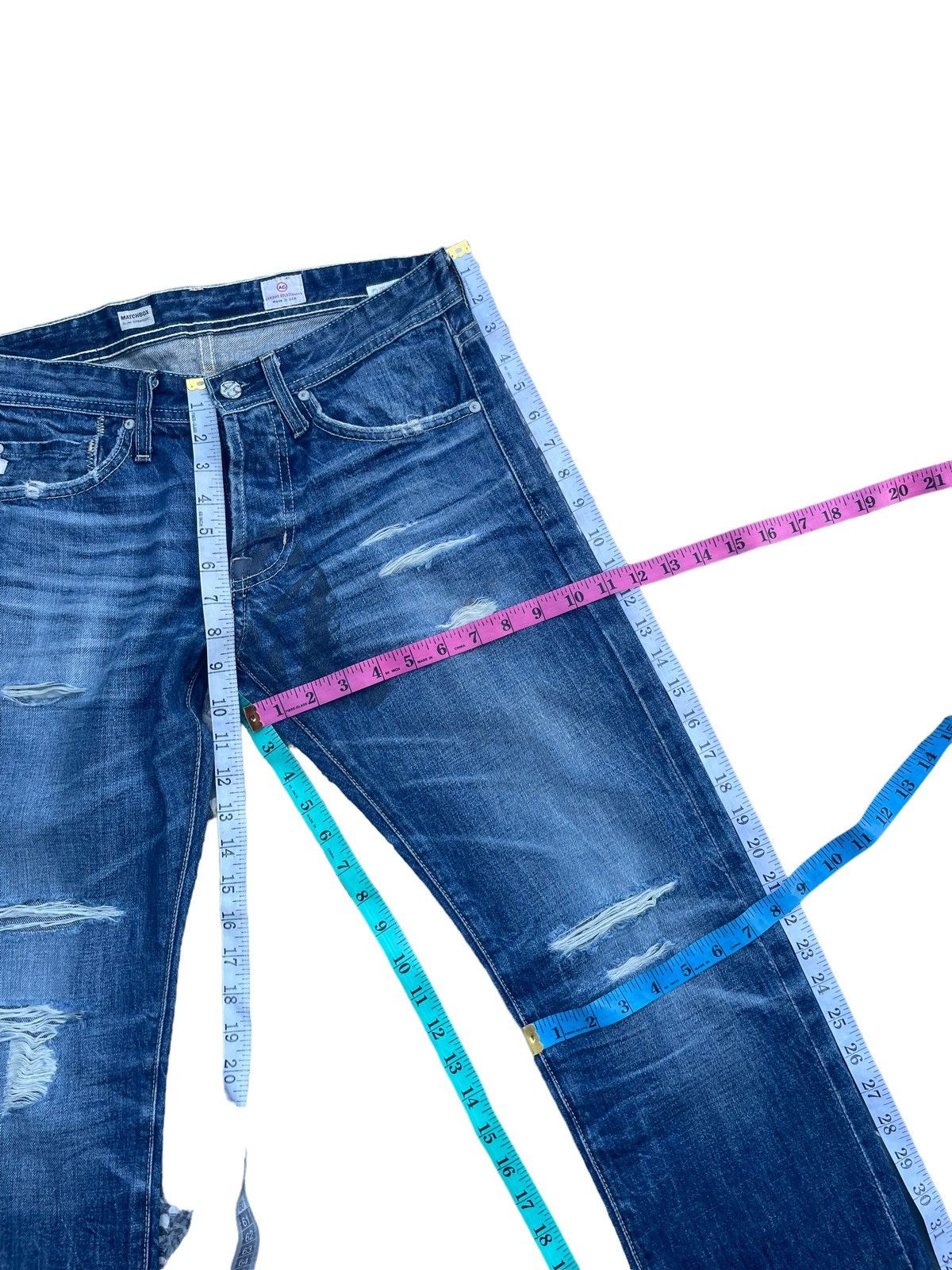 AG Adriano Goldschmied Adriano Goldschmied Selvedge Distresed Denim Size US 31 - 25 Thumbnail