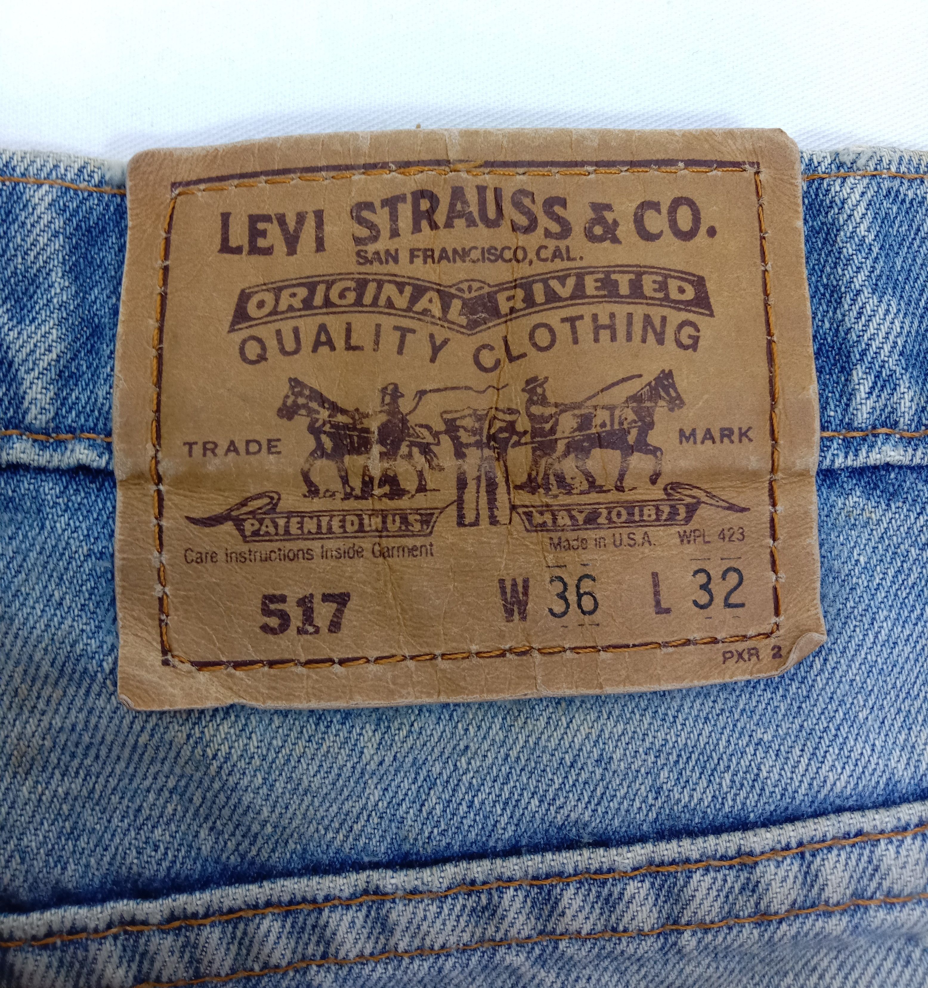 Levi's Vintage Levi's 517 Flare Jeans Light Wash Distressed Denim Size US 34 / EU 50 - 17 Thumbnail