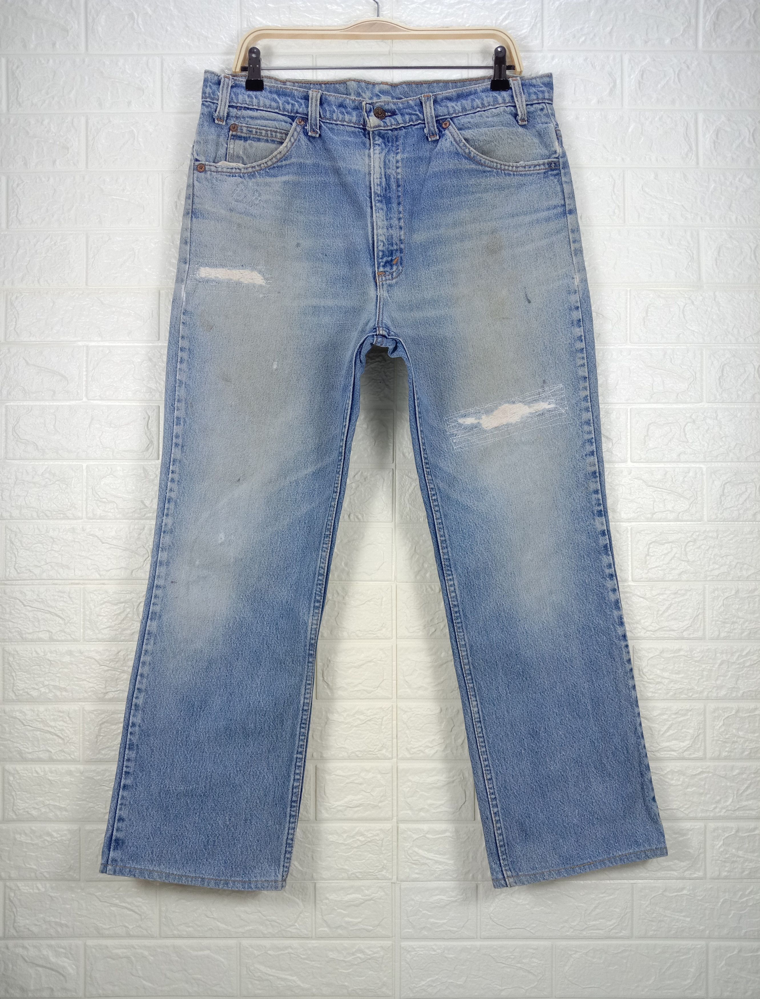 Levi's Vintage Levi's 517 Flare Jeans Light Wash Distressed Denim Size US 34 / EU 50 - 1 Thumbnail