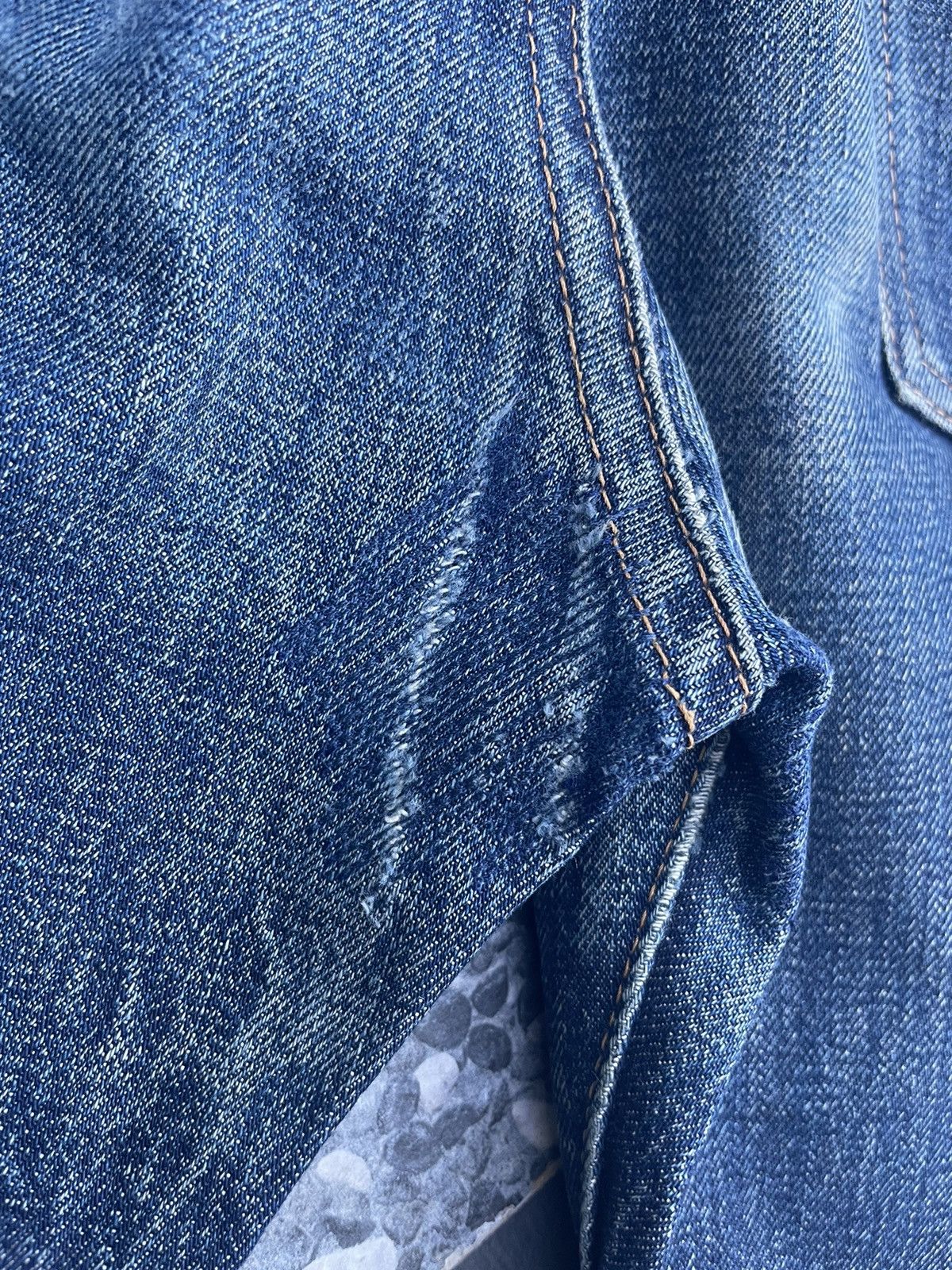 Denime × Vintage Vintage Denime Selvedge Distresed & Rework Size US 32 / EU 48 - 15 Thumbnail