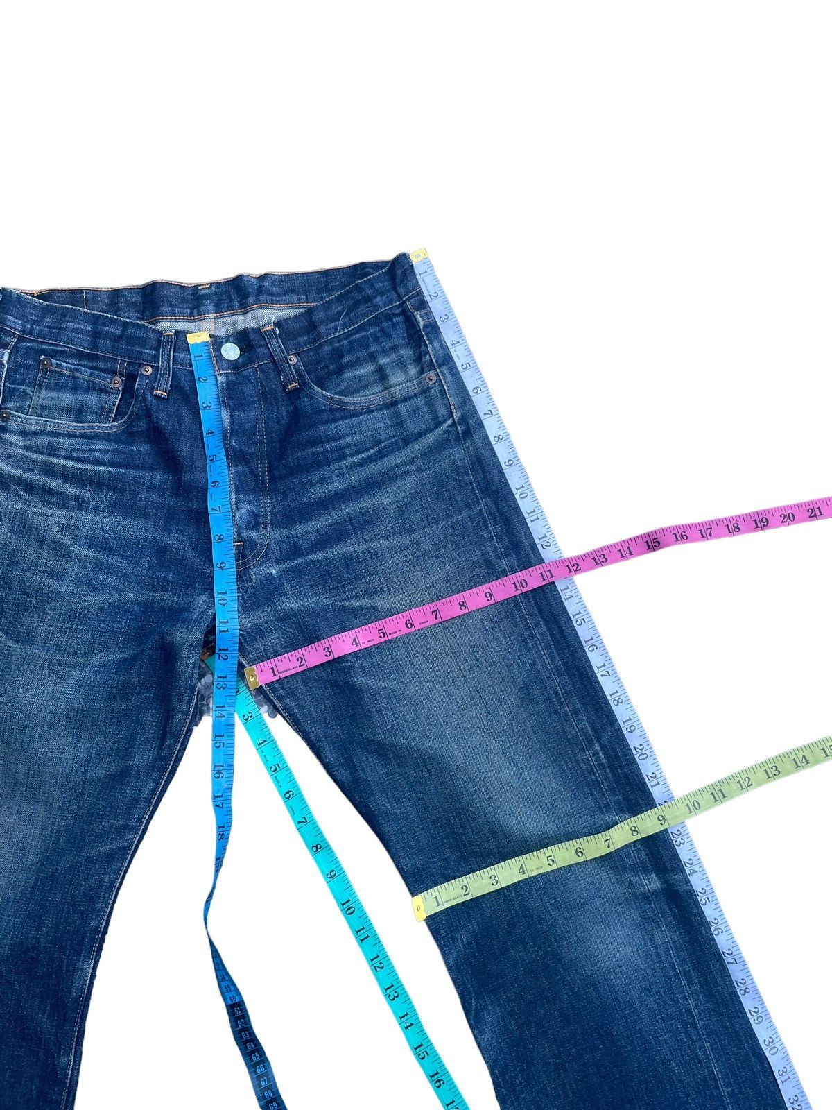 Denime × Vintage Vintage Denime Selvedge Distresed & Rework Size US 32 / EU 48 - 25 Thumbnail