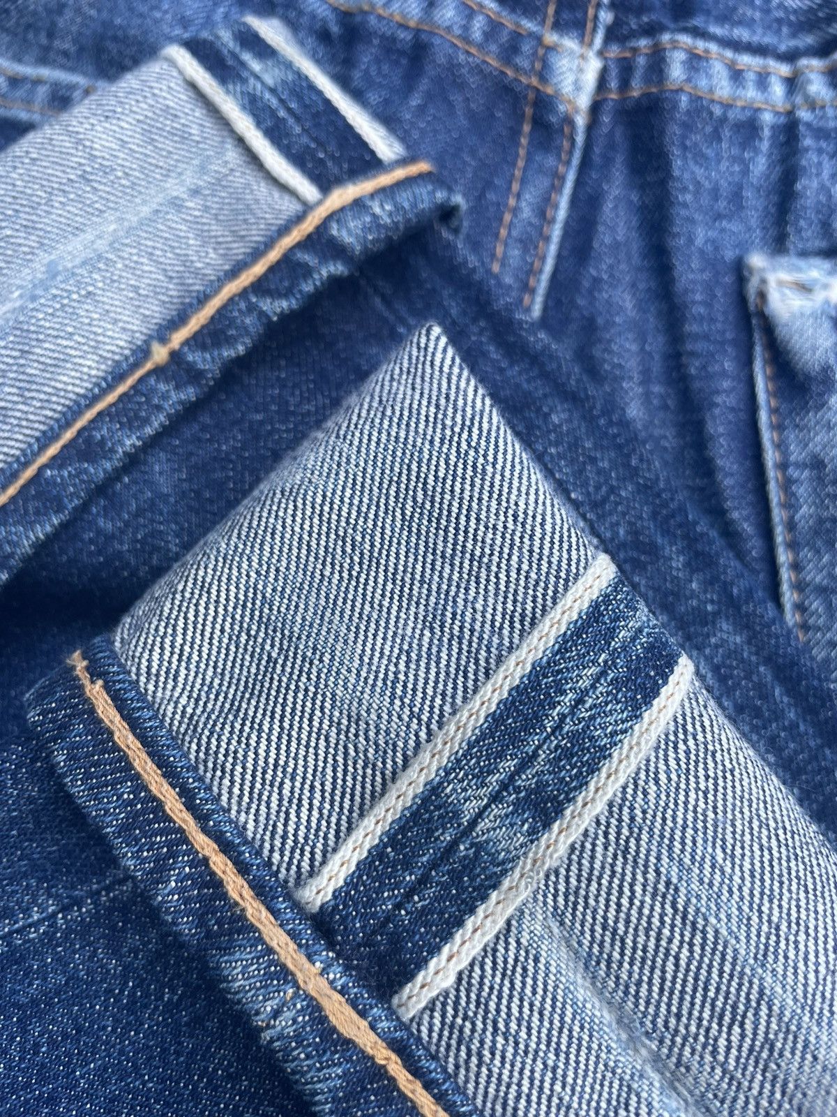 Denime × Vintage Vintage Denime Selvedge Distresed & Rework Size US 32 / EU 48 - 12 Thumbnail
