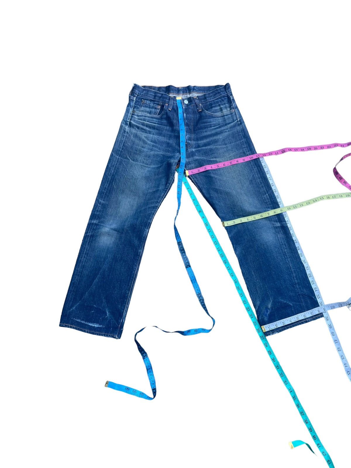 Denime × Vintage Vintage Denime Selvedge Distresed & Rework Size US 32 / EU 48 - 23 Thumbnail