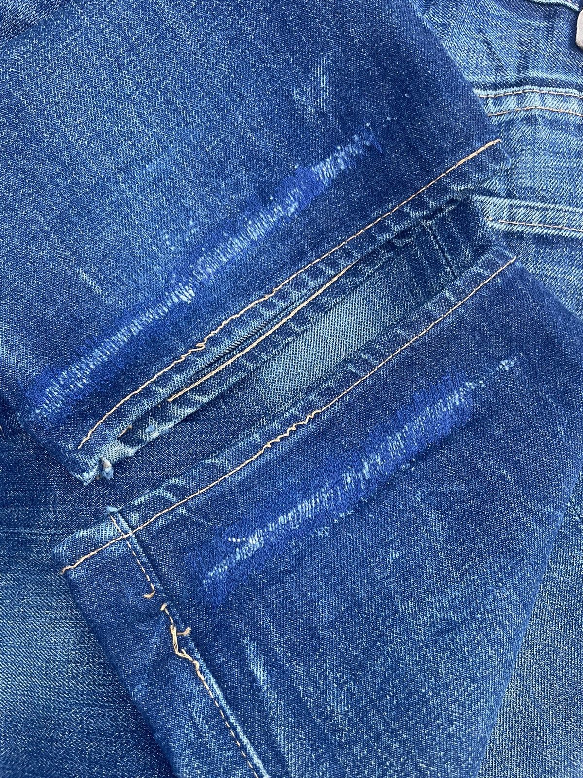 Denime × Vintage Vintage Denime Selvedge Distresed & Rework Size US 32 / EU 48 - 14 Thumbnail