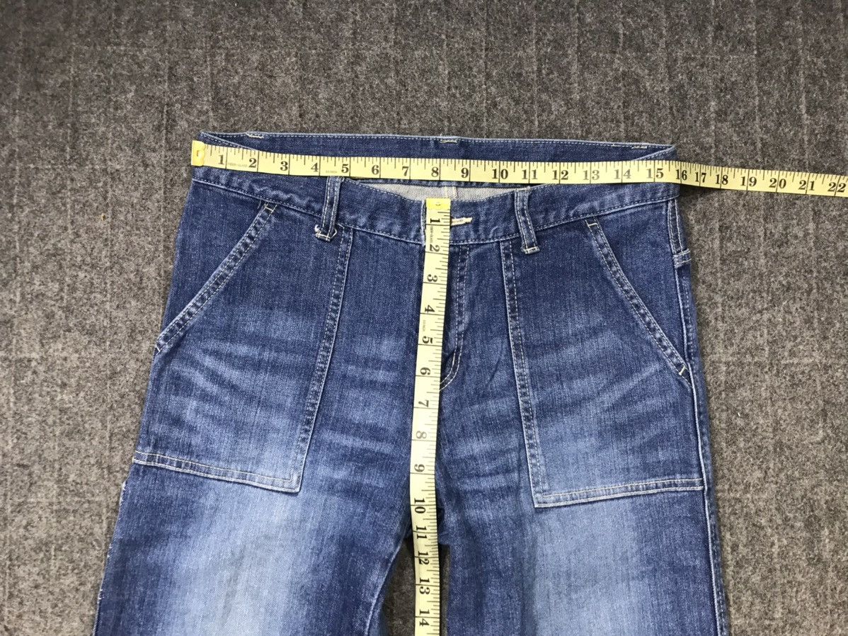 Japanese Brand 3can4on Carpenter Western Zipper Distressed Denim Jeans Size US 31 - 7 Thumbnail