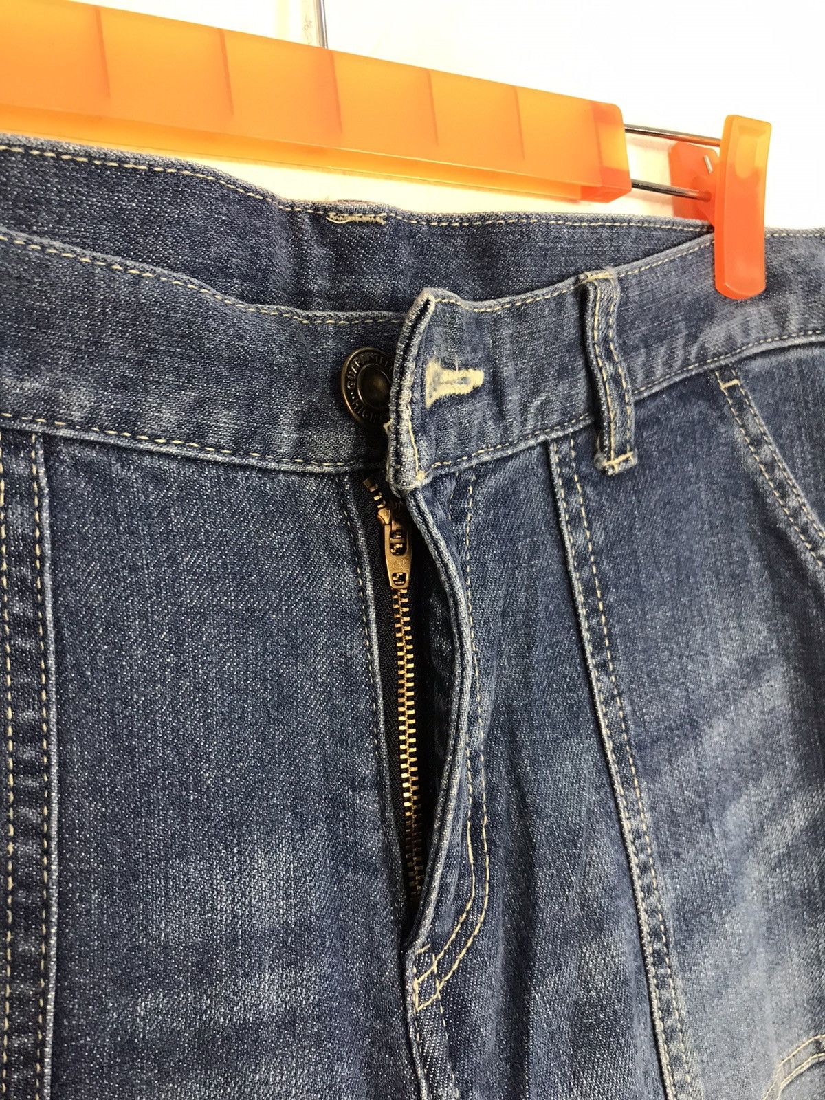 Japanese Brand 3can4on Carpenter Western Zipper Distressed Denim Jeans Size US 31 - 3 Thumbnail