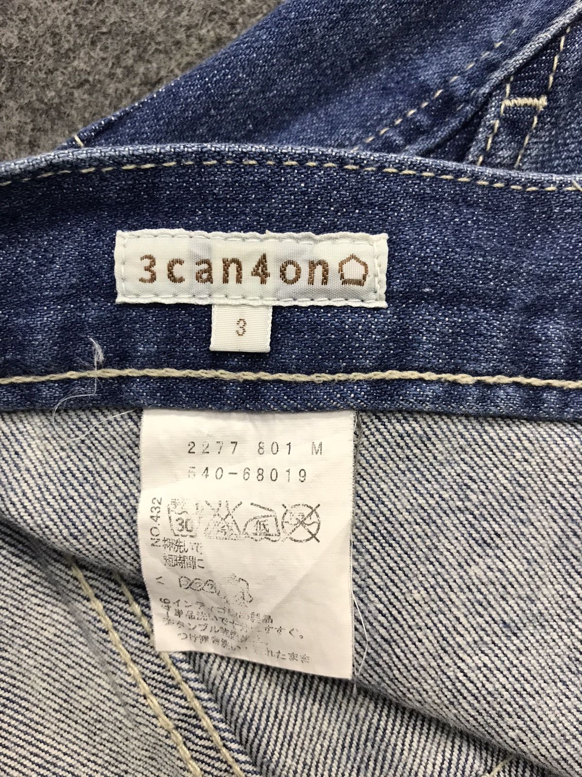 Japanese Brand 3can4on Carpenter Western Zipper Distressed Denim Jeans Size US 31 - 5 Thumbnail