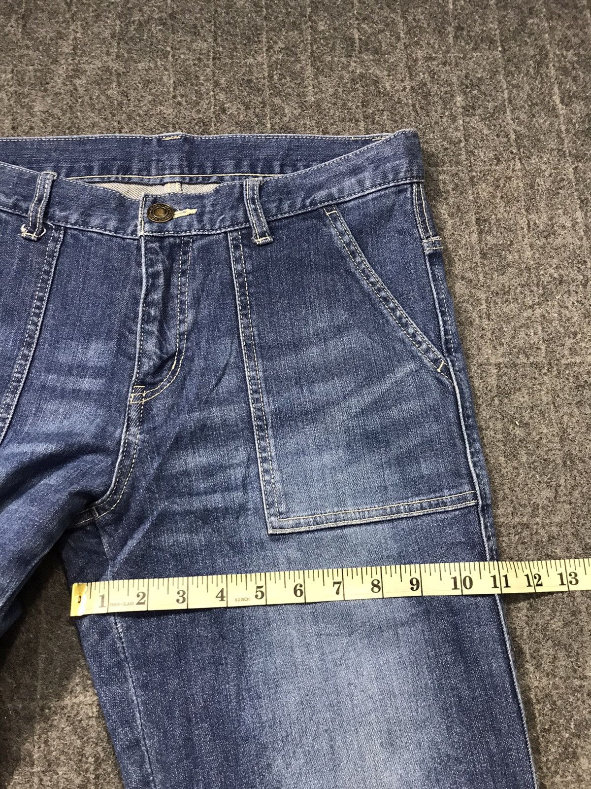 Japanese Brand 3can4on Carpenter Western Zipper Distressed Denim Jeans Size US 31 - 9 Thumbnail