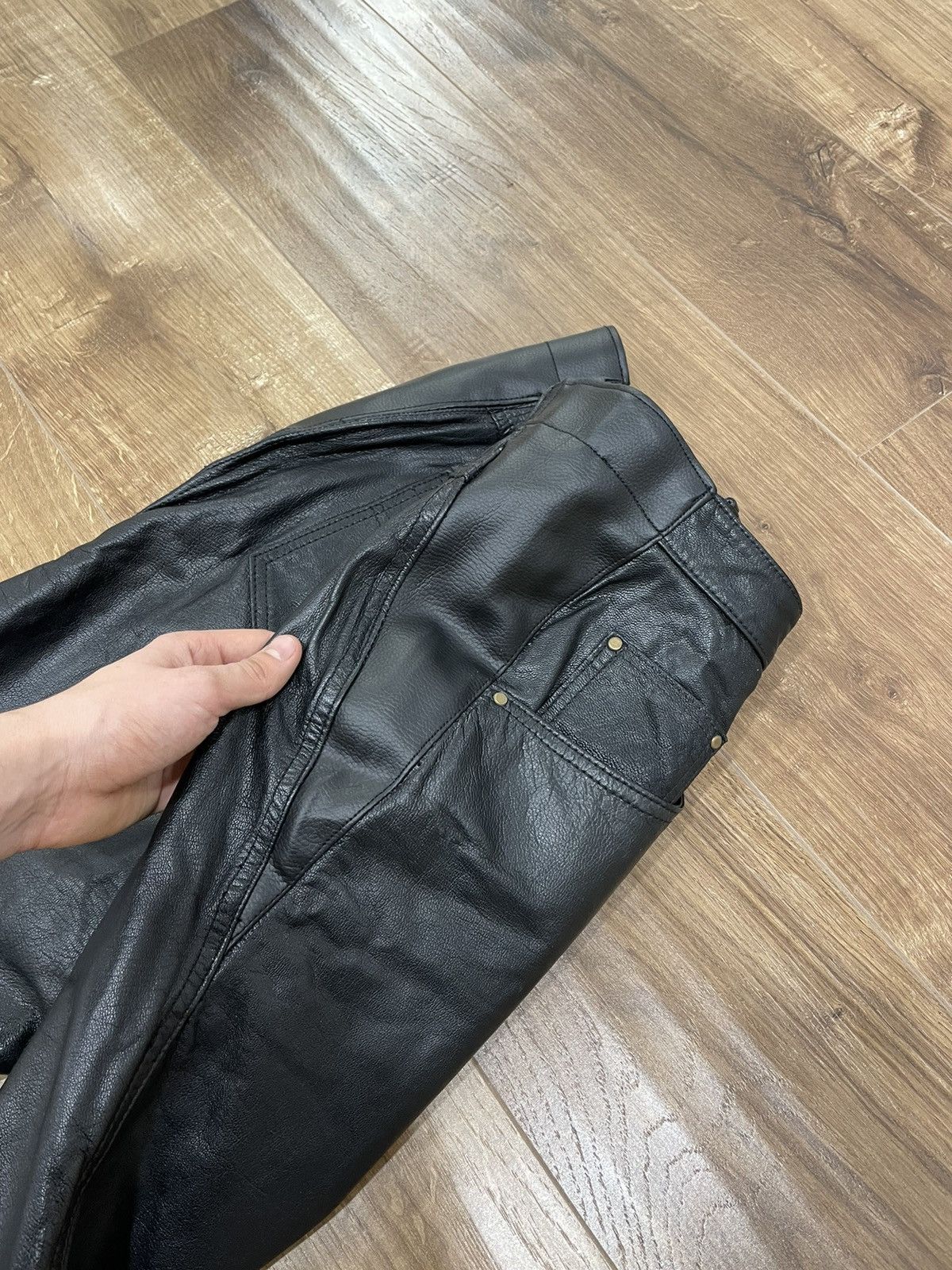 Genuine Leather Vintage Genuine Leather Black Pants Size 30 Size US 30 / EU 46 - 15 Thumbnail
