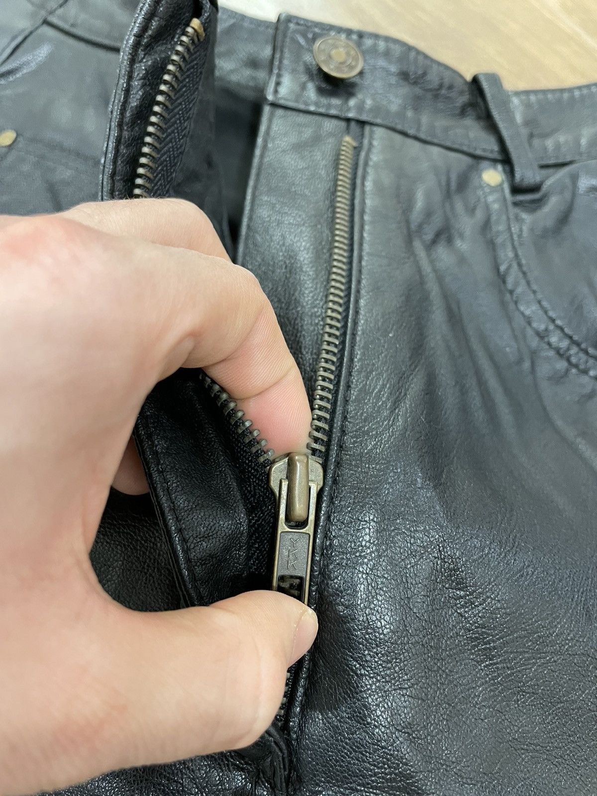 Genuine Leather Vintage Genuine Leather Black Pants Size 30 Size US 30 / EU 46 - 10 Thumbnail