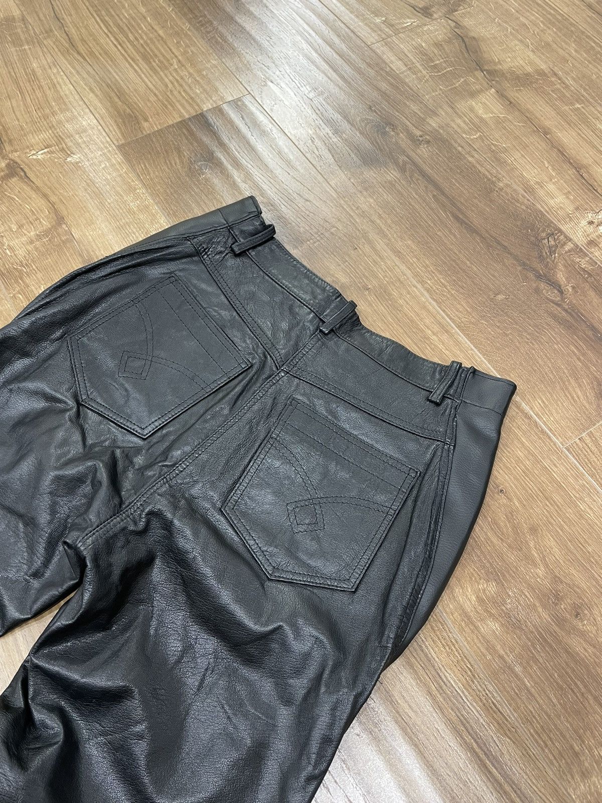 Genuine Leather Vintage Genuine Leather Black Pants Size 30 Size US 30 / EU 46 - 14 Thumbnail