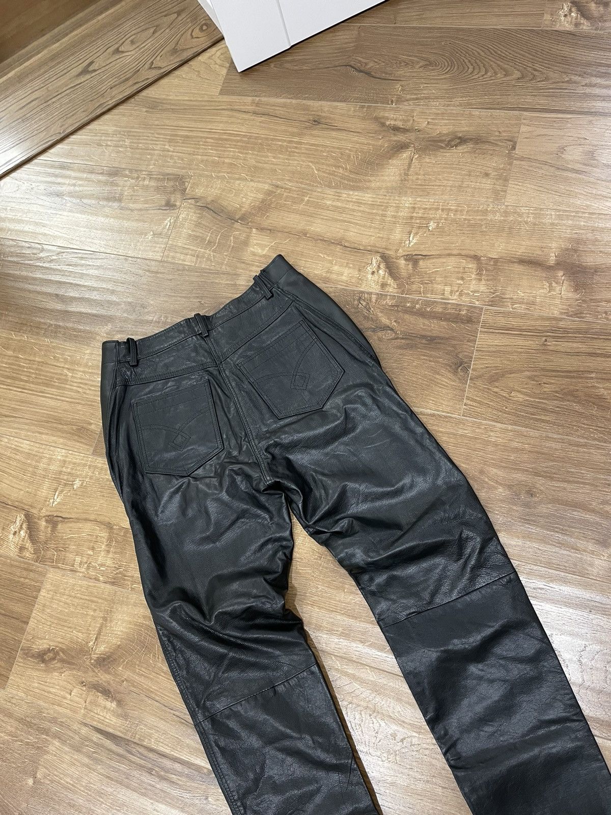 Genuine Leather Vintage Genuine Leather Black Pants Size 30 Size US 30 / EU 46 - 13 Thumbnail