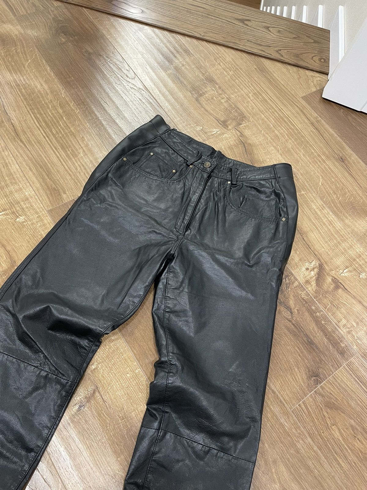 Genuine Leather Vintage Genuine Leather Black Pants Size 30 Size US 30 / EU 46 - 7 Thumbnail