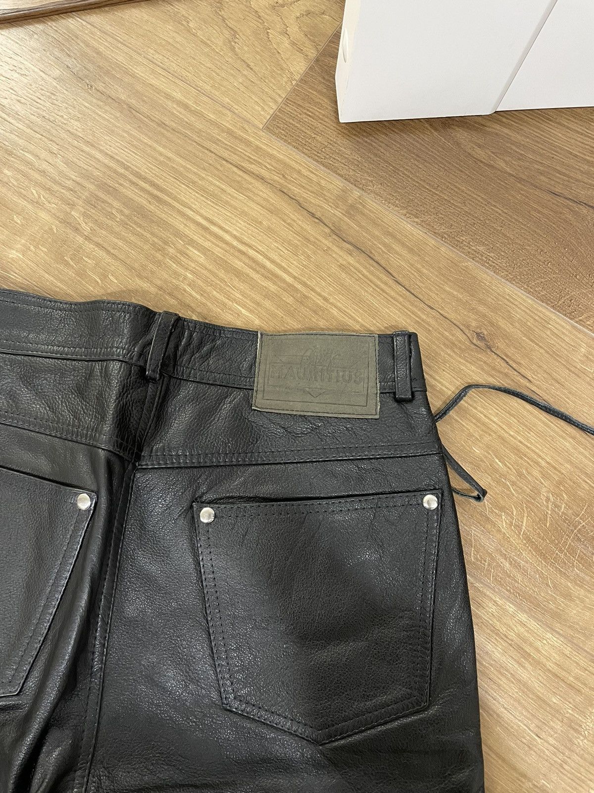 Genuine Leather Vintage Genuine Leather Black Cowboy Leather Pants Size 32 Size US 32 / EU 48 - 14 Thumbnail