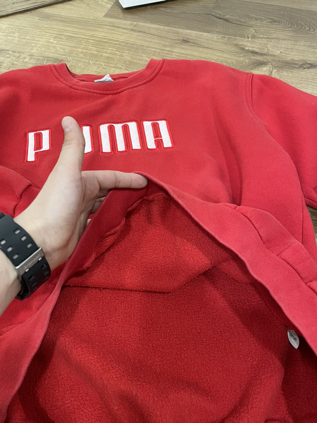 Puma Vintage 90’s Puma Big Logo Red Sweatshirt Size XL Size US XL / EU 56 / 4 - 9 Thumbnail