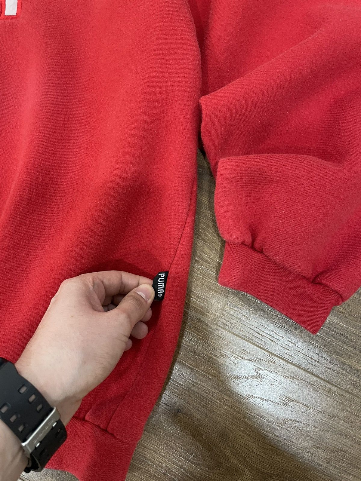 Puma Vintage 90’s Puma Big Logo Red Sweatshirt Size XL Size US XL / EU 56 / 4 - 4 Thumbnail