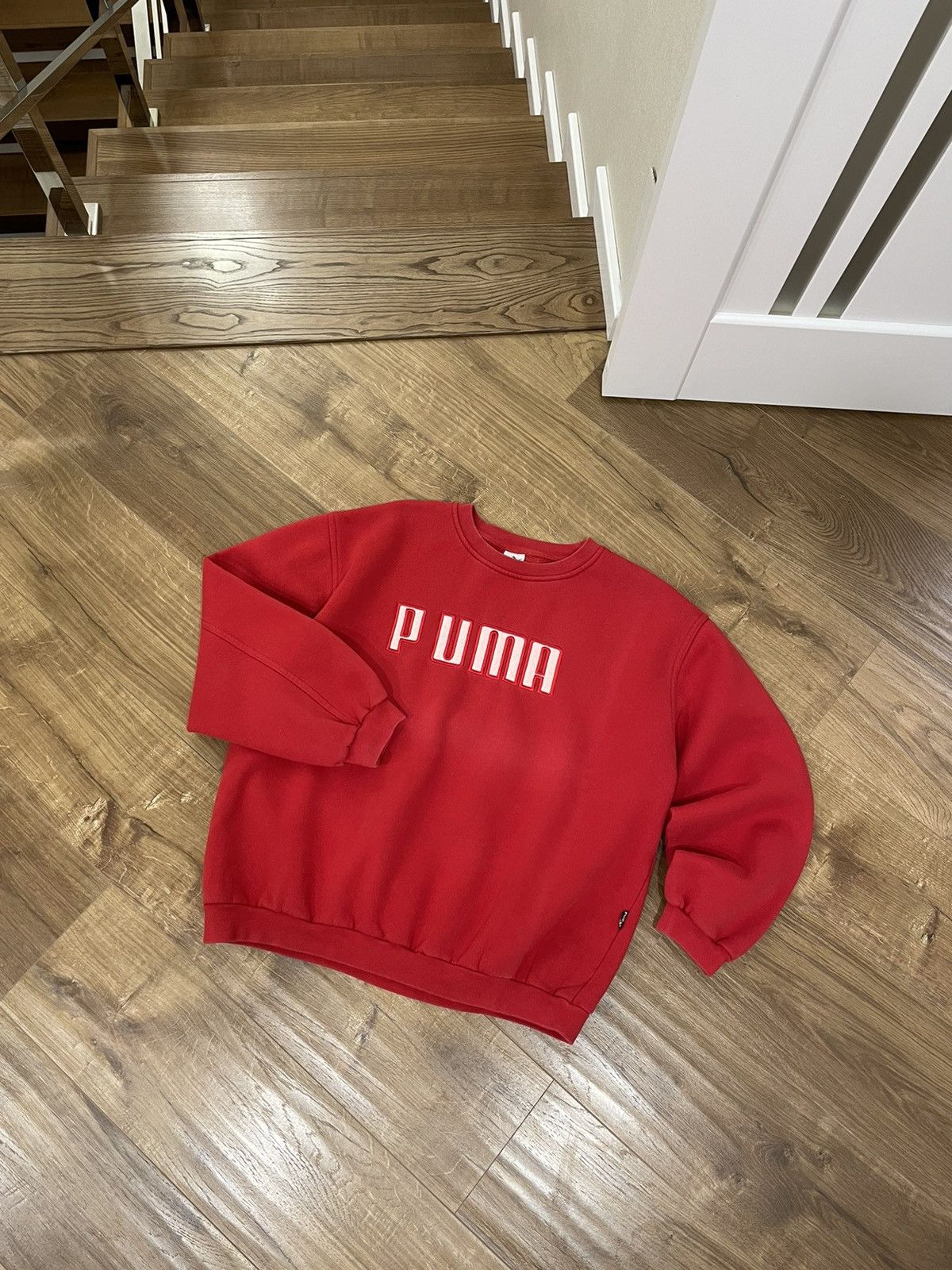 Puma Vintage 90’s Puma Big Logo Red Sweatshirt Size XL Size US XL / EU 56 / 4 - 1 Thumbnail