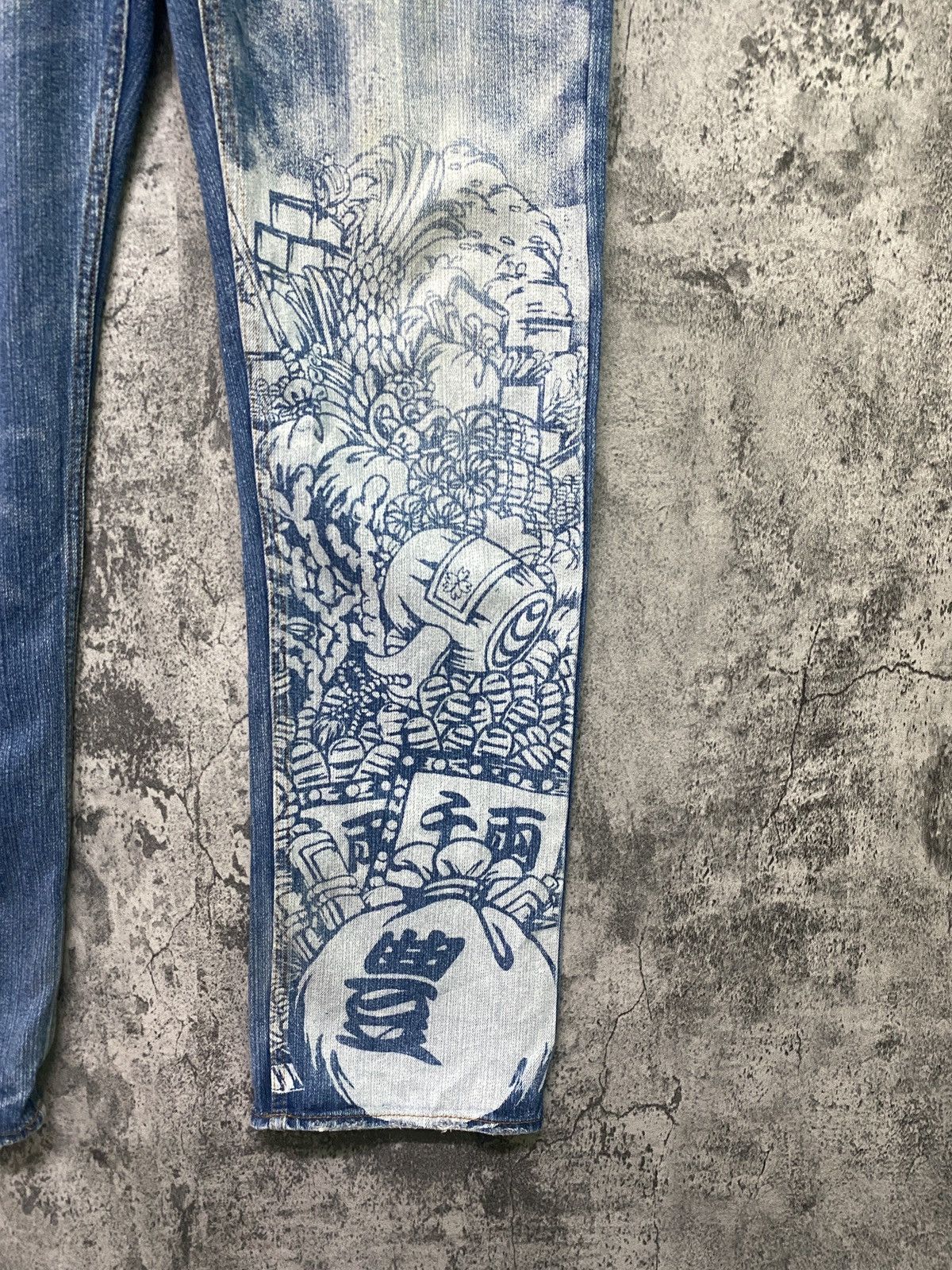 Japanese Brand Vintage KARAKURI TAMASHI Double Waist Denim Size US 34 / EU 50 - 7 Thumbnail