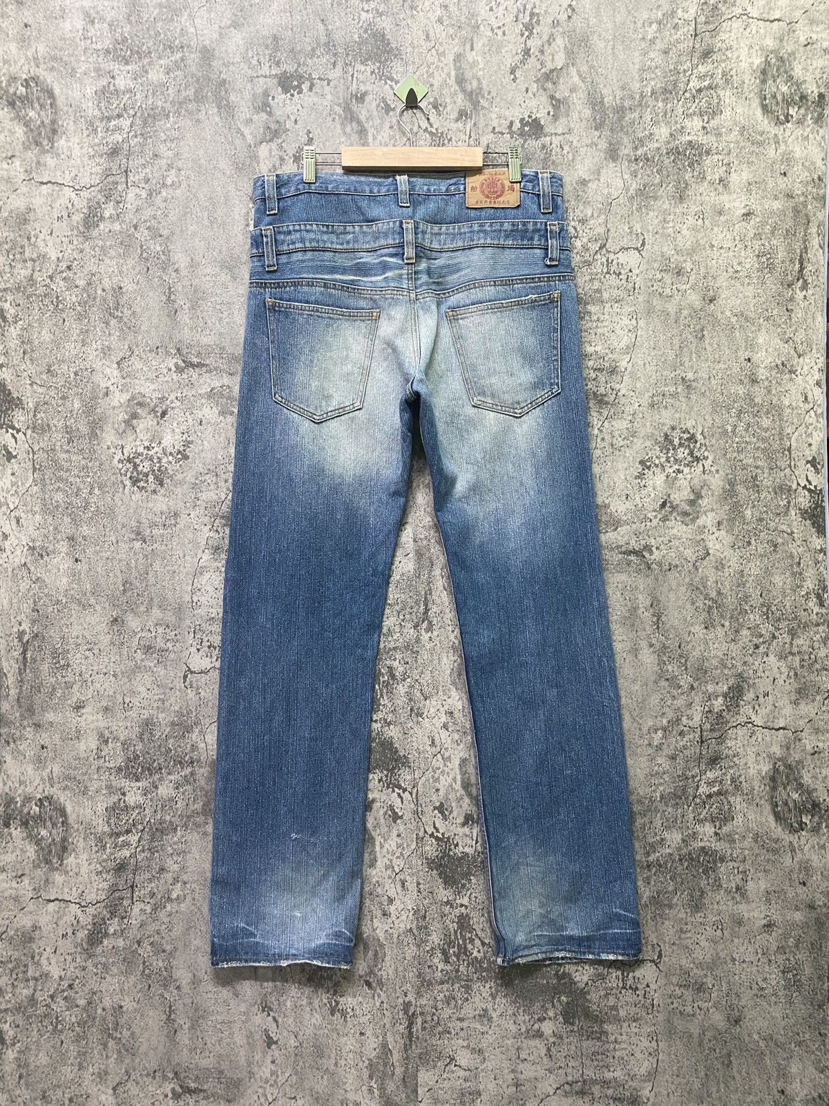 Japanese Brand Vintage KARAKURI TAMASHI Double Waist Denim Size US 34 / EU 50 - 2 Thumbnail